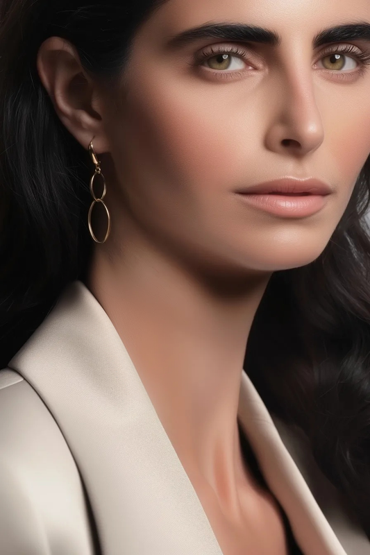 Hanging links earrings